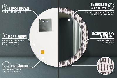Miroir rond imprimé Motif à pois géométriques