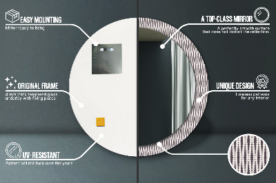 Miroir rond imprimé Motif à pois géométriques