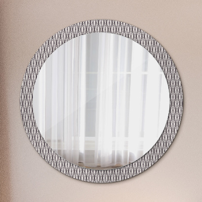 Miroir rond imprimé Motif à pois géométriques