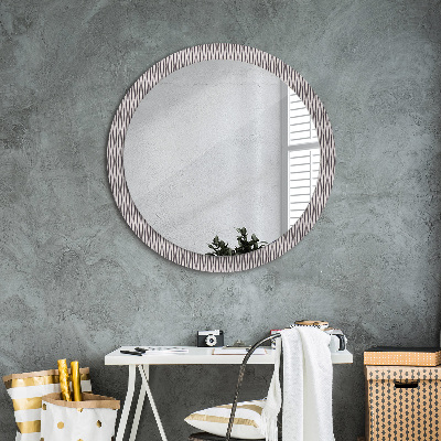 Miroir rond imprimé Motif à pois géométriques
