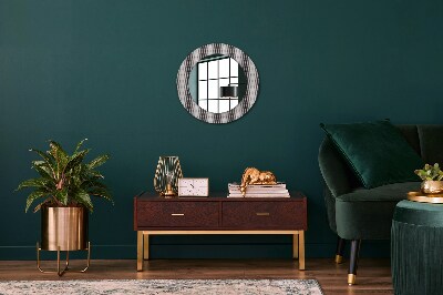Miroir rond imprimé Motif à pois géométriques