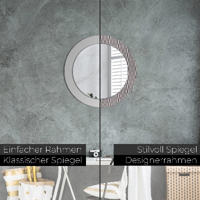Miroir rond imprimé Motif à pois géométriques