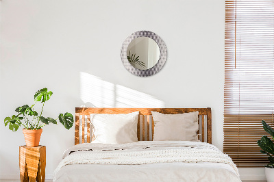 Miroir rond imprimé Motif à pois géométriques
