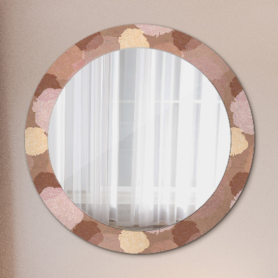 Miroir rond imprimé Composition de roses