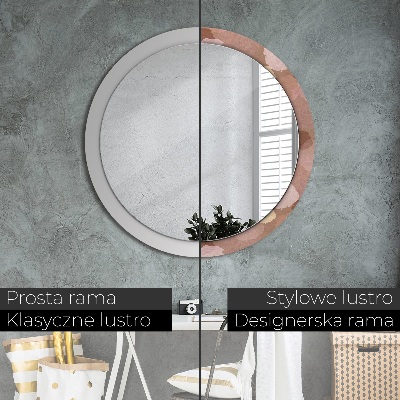 Miroir rond imprimé Composition de roses