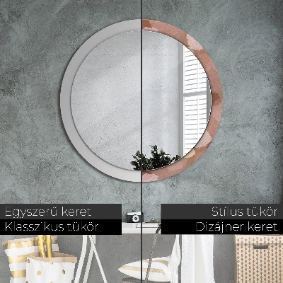 Miroir rond imprimé Composition de roses