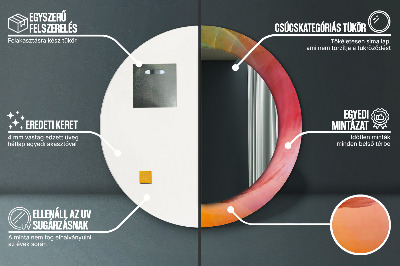 Miroir rond avec décoration Spirale hypnotique