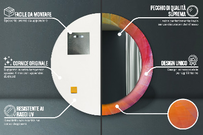 Miroir rond avec décoration Spirale hypnotique