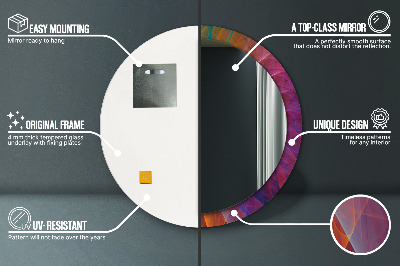 Miroir rond avec décoration Spirale hypnotique