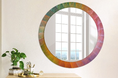 Miroir rond avec décoration Spirale hypnotique