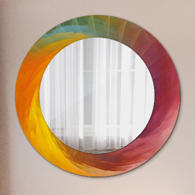 Miroir rond avec décoration Spirale hypnotique