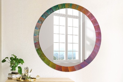 Miroir rond avec décoration Spirale hypnotique