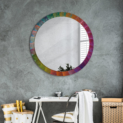 Miroir rond avec décoration Spirale hypnotique