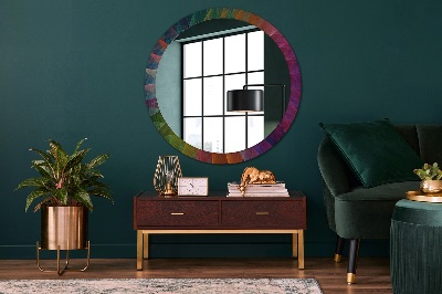 Miroir rond avec décoration Spirale hypnotique
