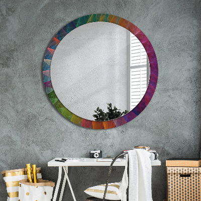 Miroir rond avec décoration Spirale hypnotique