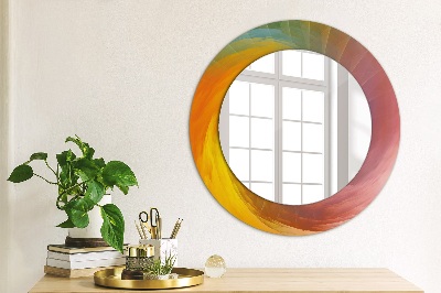 Miroir rond avec décoration Spirale hypnotique