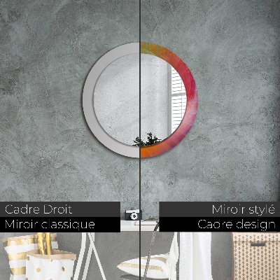 Miroir rond avec décoration Spirale hypnotique