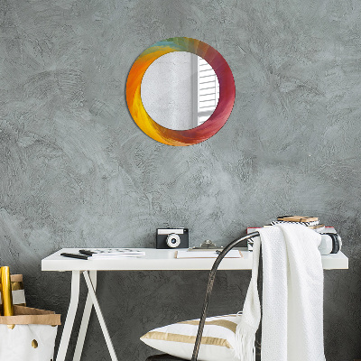Miroir rond avec décoration Spirale hypnotique