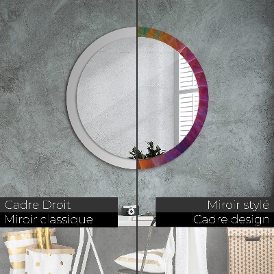Miroir rond avec décoration Spirale hypnotique