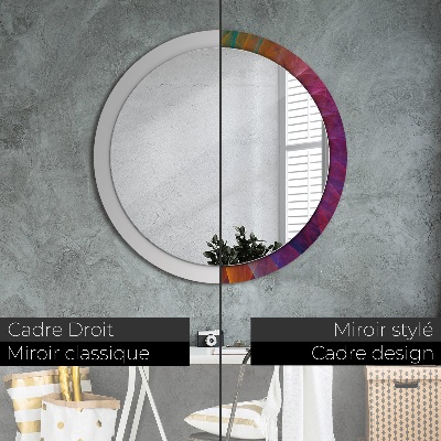 Miroir rond avec décoration Spirale hypnotique
