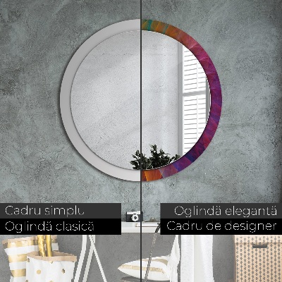 Miroir rond avec décoration Spirale hypnotique