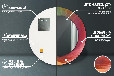 Miroir rond avec décoration Spirale hypnotique