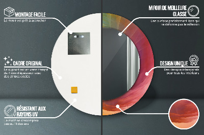 Miroir rond avec décoration Spirale hypnotique