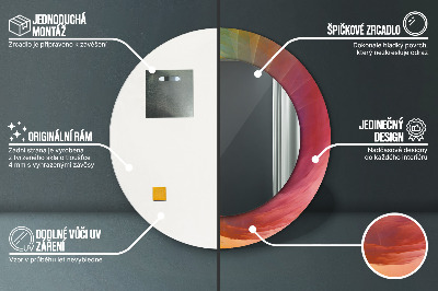 Miroir rond avec décoration Spirale hypnotique
