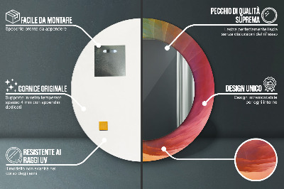 Miroir rond avec décoration Spirale hypnotique