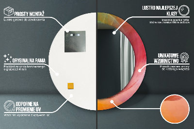 Miroir rond avec décoration Spirale hypnotique