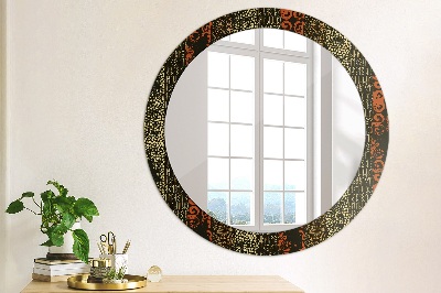 Miroir rond avec décoration Motif abstrait grunge