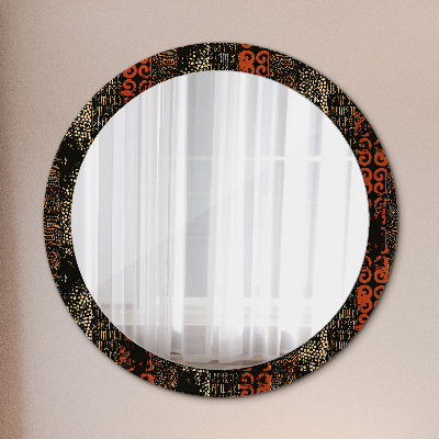 Miroir rond avec décoration Motif abstrait grunge