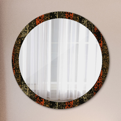 Miroir rond avec décoration Motif abstrait grunge