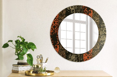 Miroir rond avec décoration Motif abstrait grunge