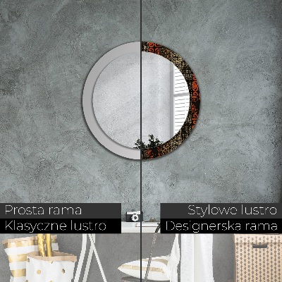 Miroir rond avec décoration Motif abstrait grunge