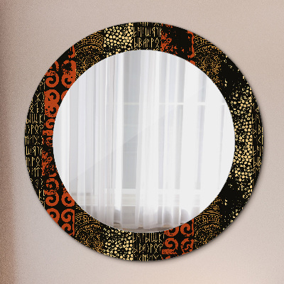 Miroir rond avec décoration Motif abstrait grunge