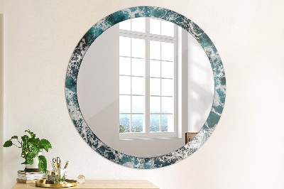 Miroir rond avec décoration Mer agitée