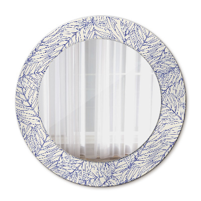 Miroir rond avec décoration Pays de palmiers tropicaux