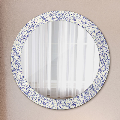Miroir rond avec décoration Pays de palmiers tropicaux