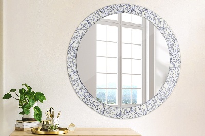 Miroir rond avec décoration Pays de palmiers tropicaux