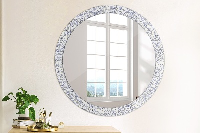 Miroir rond avec décoration Pays de palmiers tropicaux