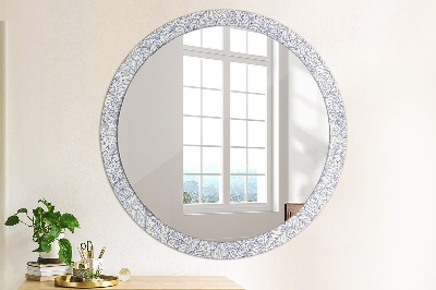 Miroir rond avec décoration Pays de palmiers tropicaux