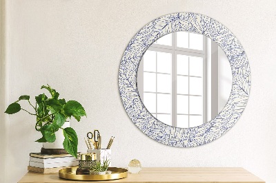Miroir rond avec décoration Pays de palmiers tropicaux