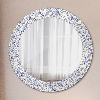Miroir rond avec décoration Pays de palmiers tropicaux
