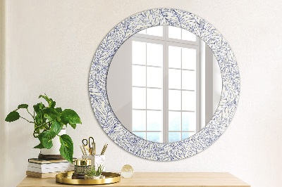 Miroir rond avec décoration Pays de palmiers tropicaux