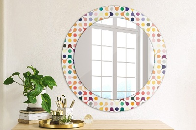 Miroir rond imprimé Multicolore sans couture