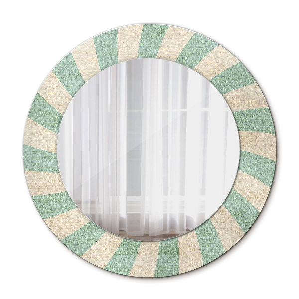 Miroir rond imprimé Motif pastel rétro