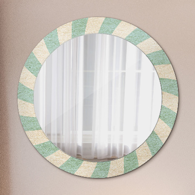 Miroir rond imprimé Motif pastel rétro