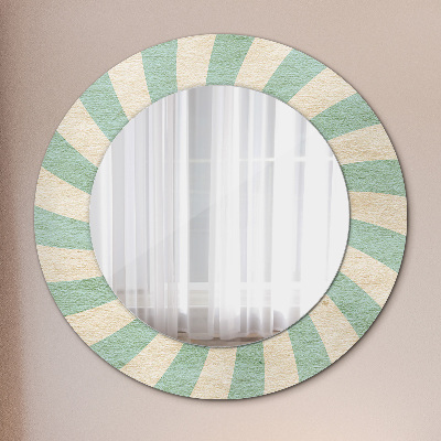 Miroir rond imprimé Motif pastel rétro