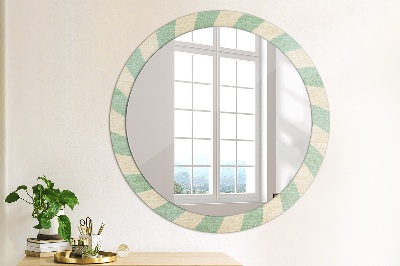 Miroir rond imprimé Motif pastel rétro